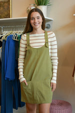 Twill Pocket Overall Dress