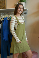 Twill Pocket Overall Dress