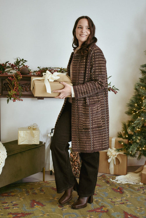 Marceau Houndstooth Coat