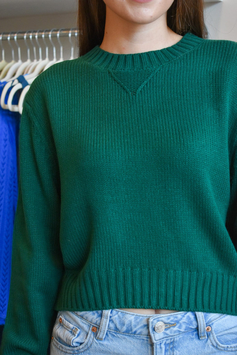 Cropped Slouch Sweater- 2 Colors!