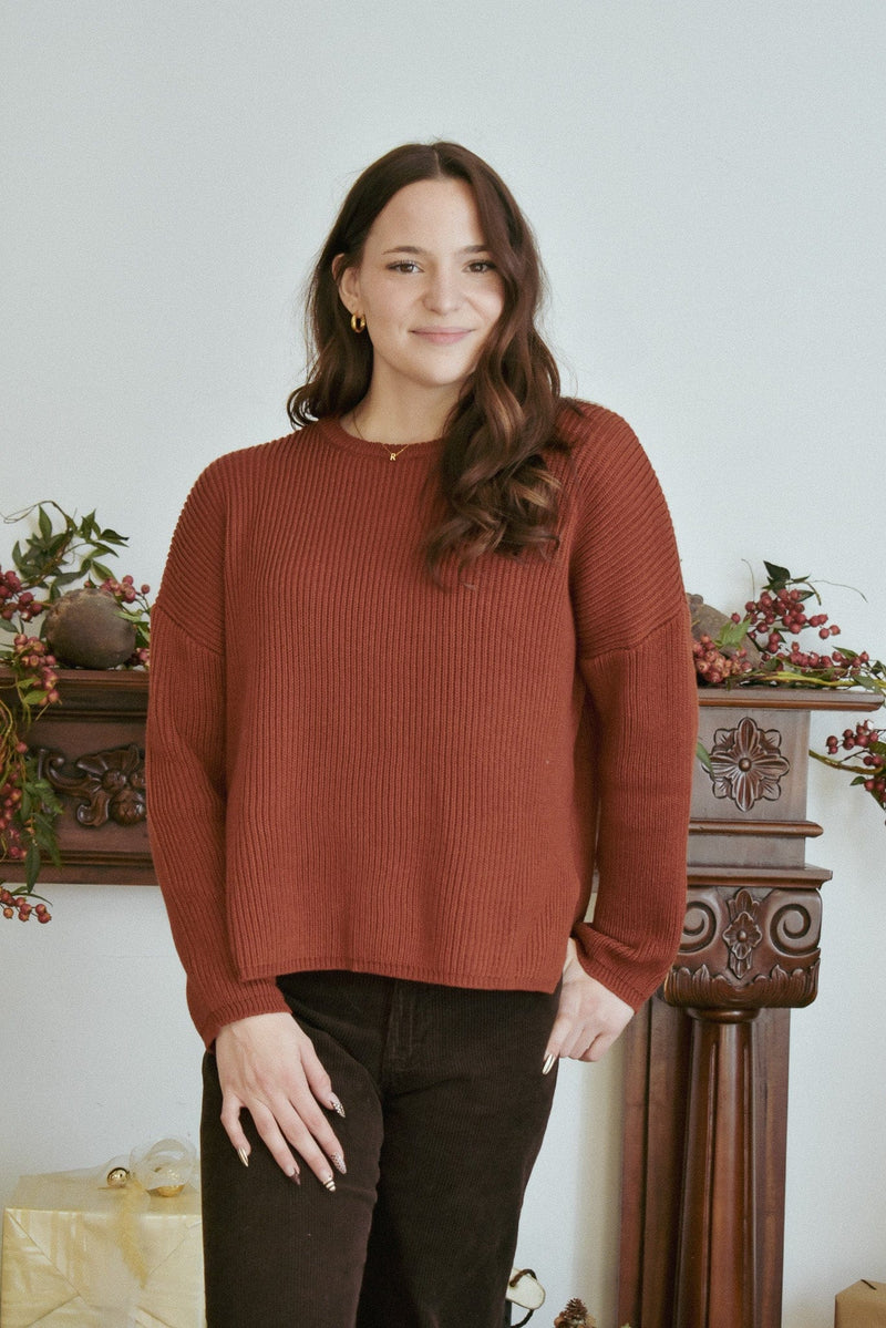 Liv Rust Sweater – Vintage Willows Boutique