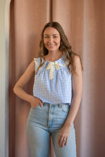 Paris Collared Tie Detail Top
