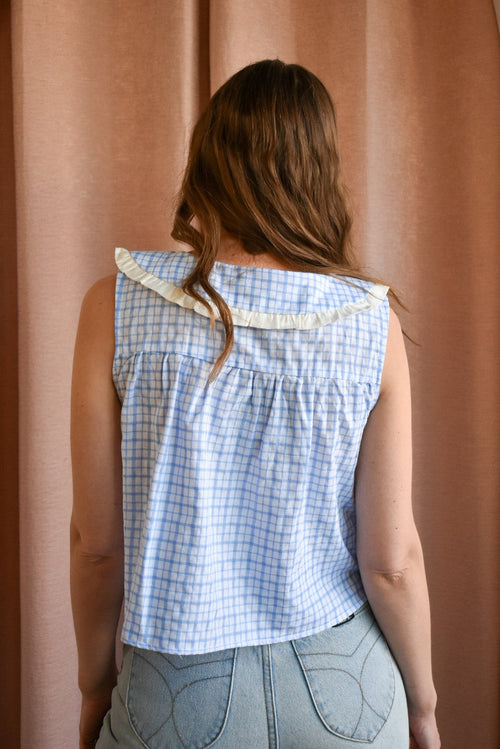 Paris Collared Tie Detail Top
