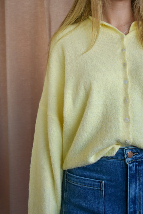 Piper Cardigan- Butter Yellow