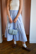 Jen Gingham Tiered Midi Skirt