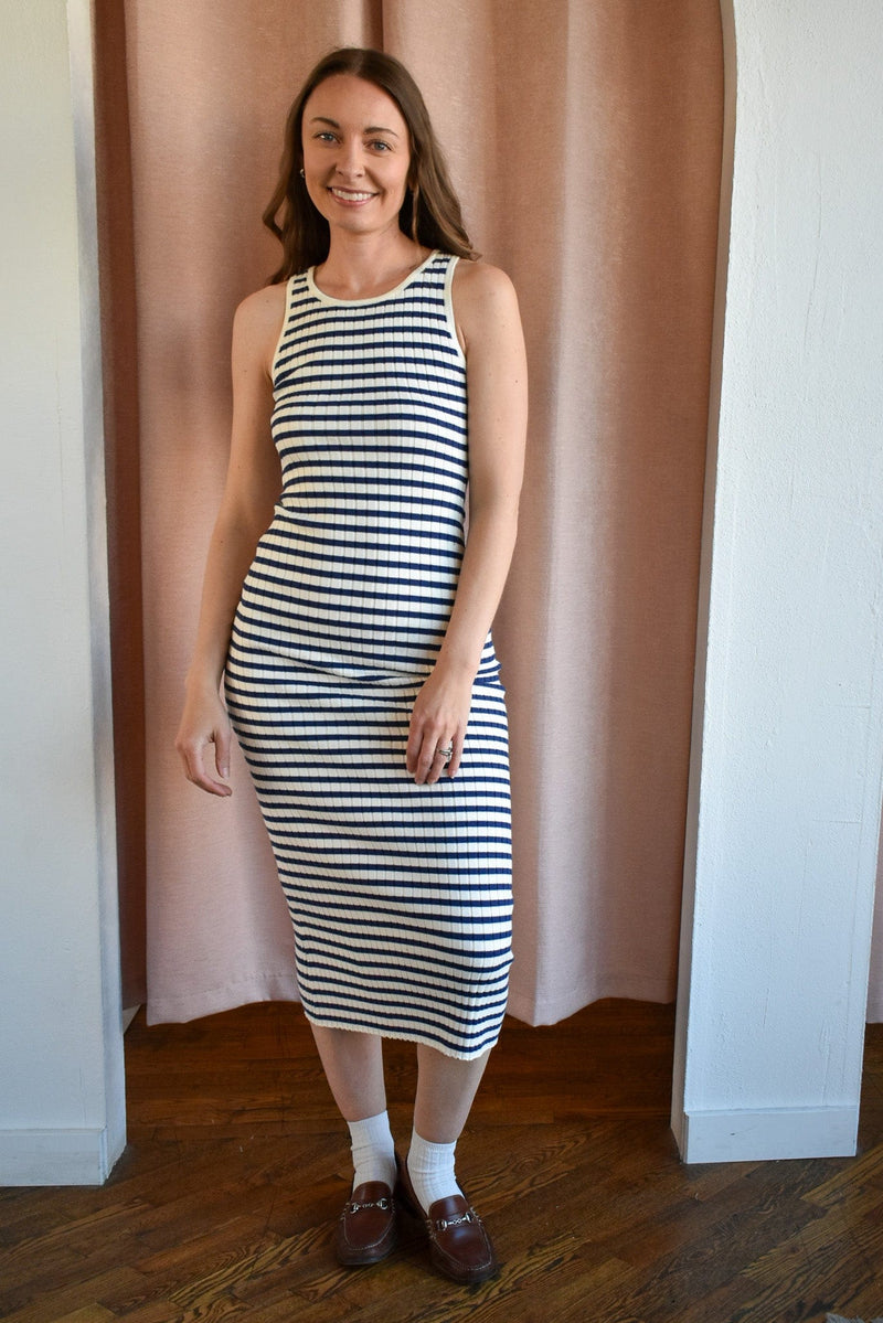 Margaux Striped Midi Dress