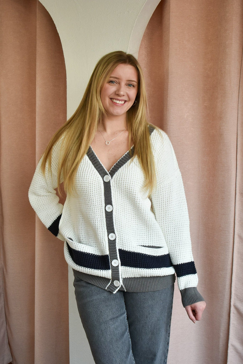 Places Colorblocked Cardigan