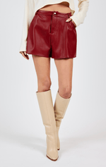 Night Vision Faux Leather Shorts