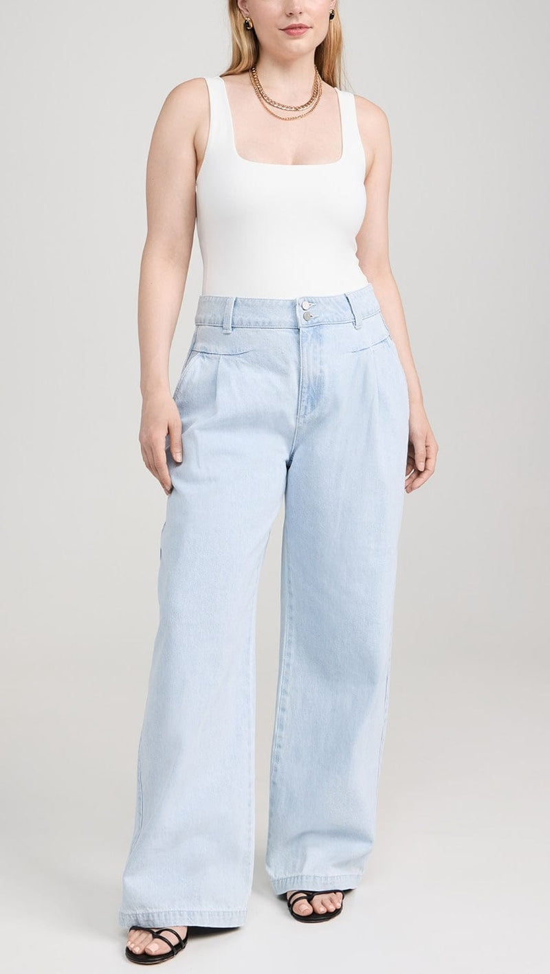 A Brand Pleated Pant- Iris