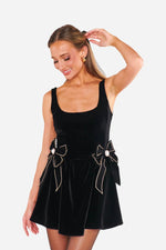 Show Me Your Mumu Ricci Skort Dress- Black Velvet