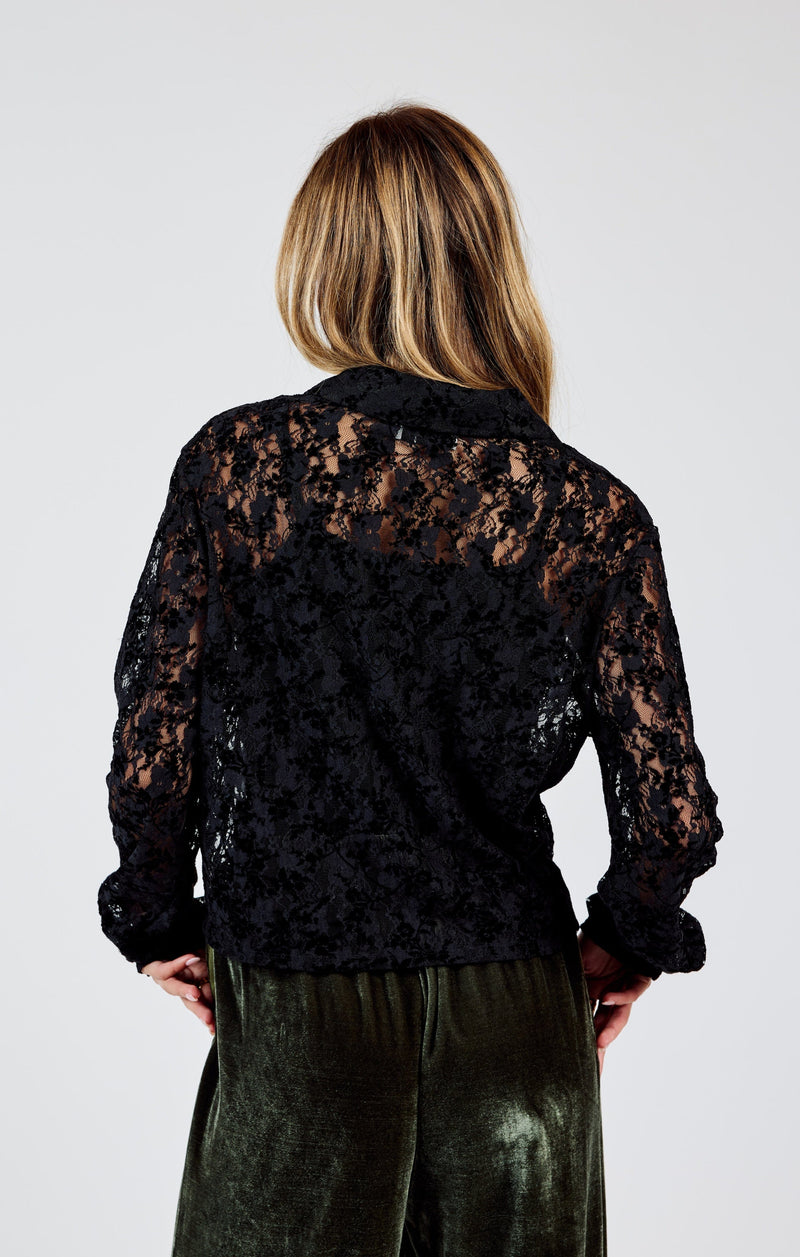 At Dusk Velvet Lace Shirt