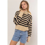 Fave Striped Cropped Sweater