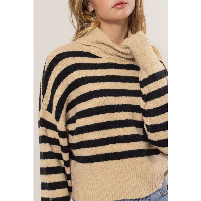 Fave Striped Cropped Sweater