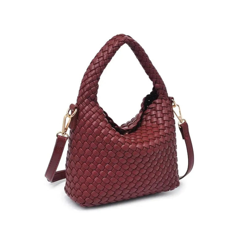 Jessamine Vegan Leather Crossbody Bag- Burgundy