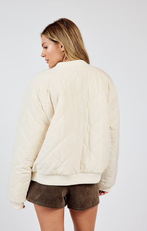 Jill Reversible Zip Up Bomber Jacket