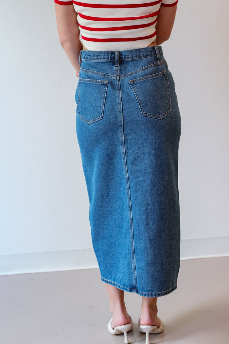 For Days Denim Midi Skirt