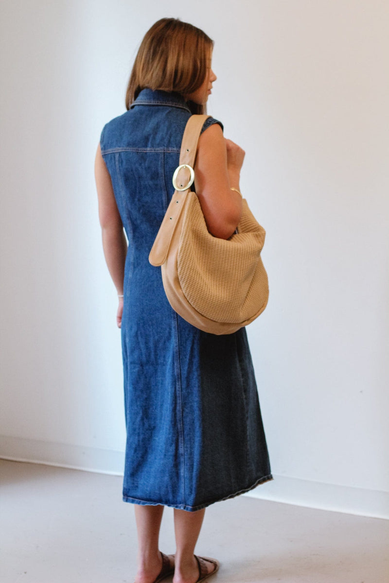 Ky Denim Sleeveless Midi Dress