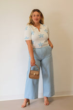 Vintage Blues Pleated Pants