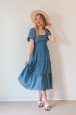 Michelle Smocked Midi Dress- 2 Colors!