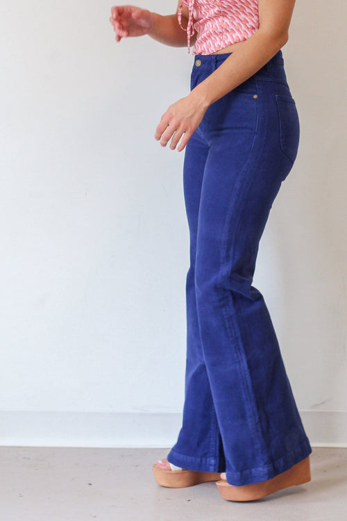 Rollas Corduroy Eastcoast Flares- Marine Blue