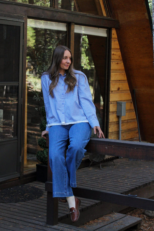 Bluebell Plaid Top