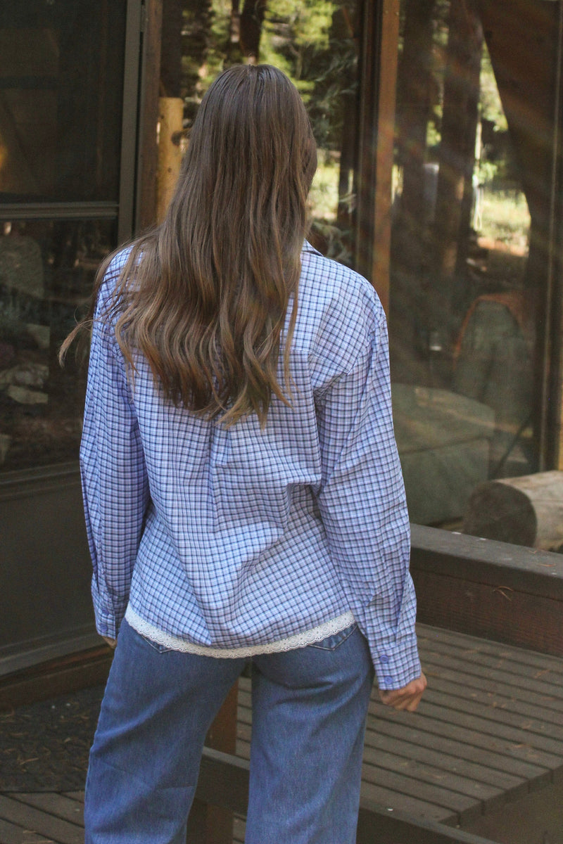 Bluebell Plaid Top