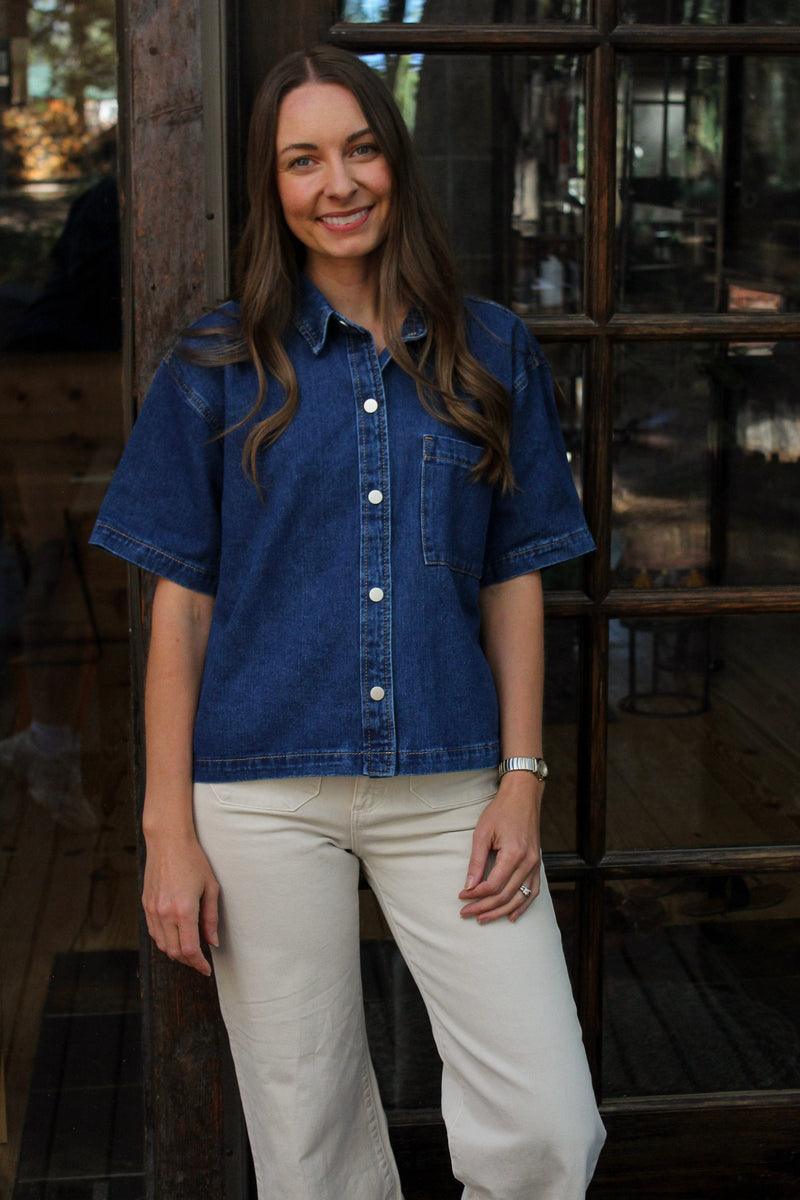 Melbourne Boxy Denim Crop