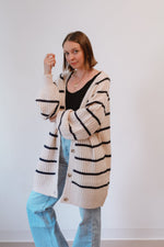 Ryder Striped Open Front Cardigan