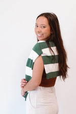 Maxine Striped Green Sweater