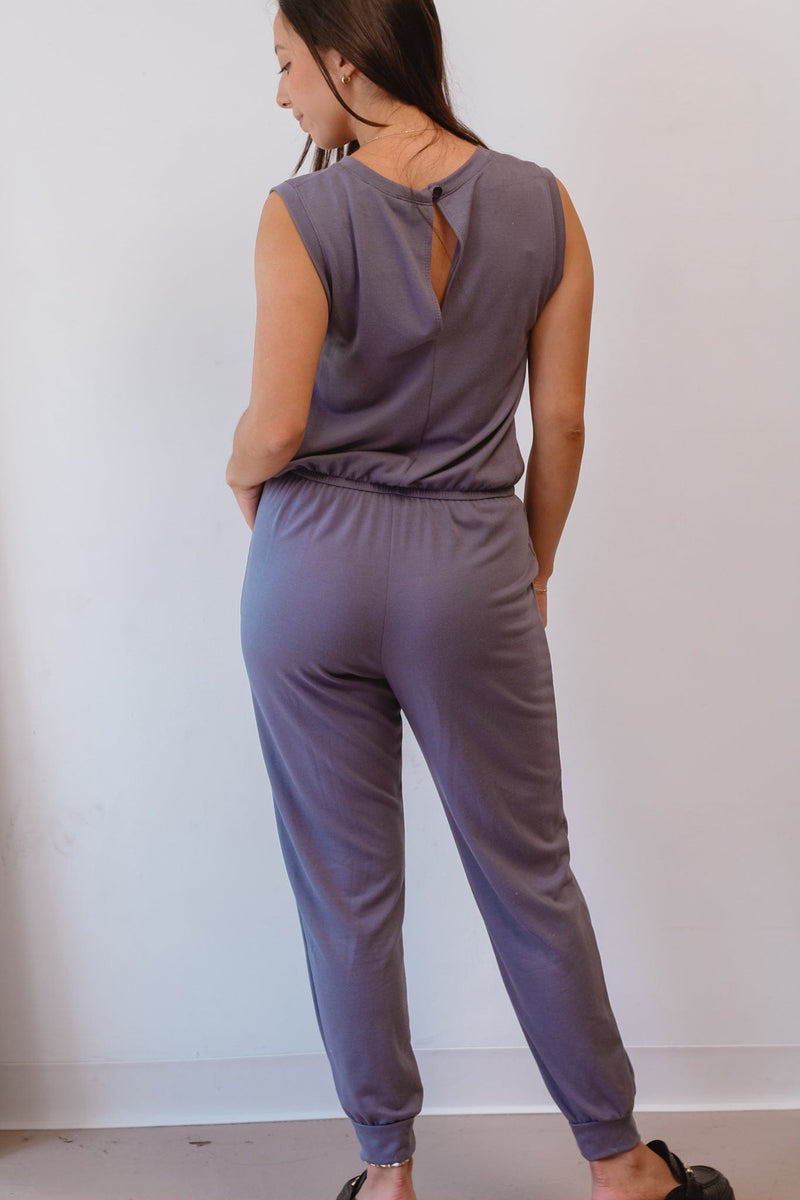 Set In Stone Sleeveless Jumpsuit