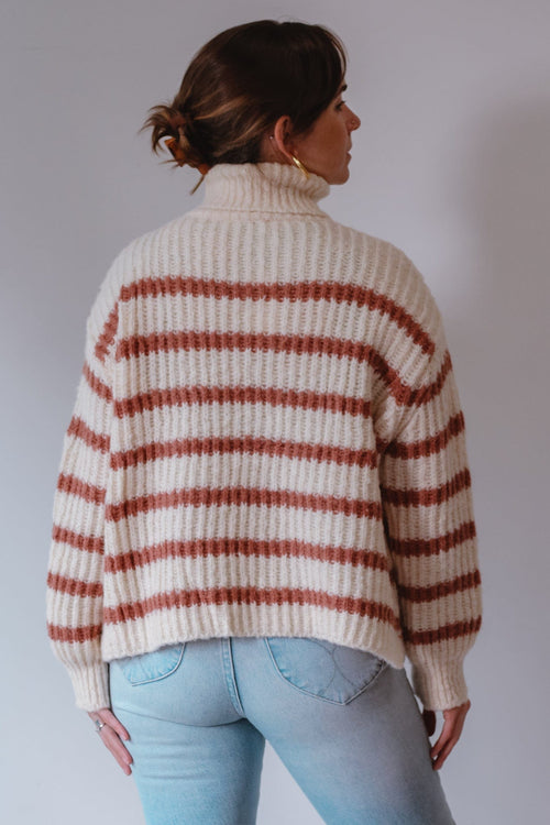 Aki Turtle Neck Striped Sweater