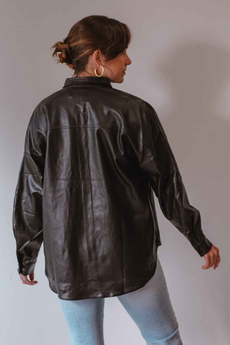 Hyde Faux Leather Shacket