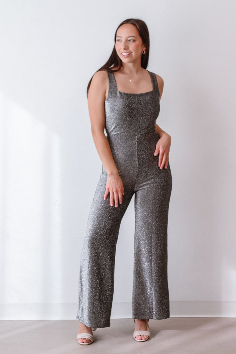 Shimmer In the Light Square Neck Jumpsuit