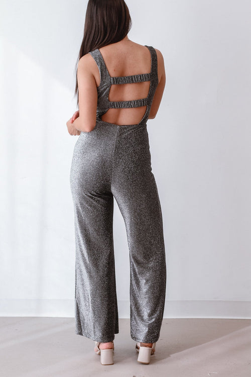 Shimmer In the Light Square Neck Jumpsuit