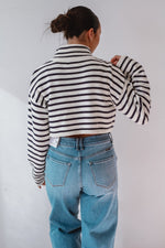 Melody Striped Navy Sweater
