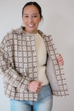 Indira Houndstooth Sweater Jacket