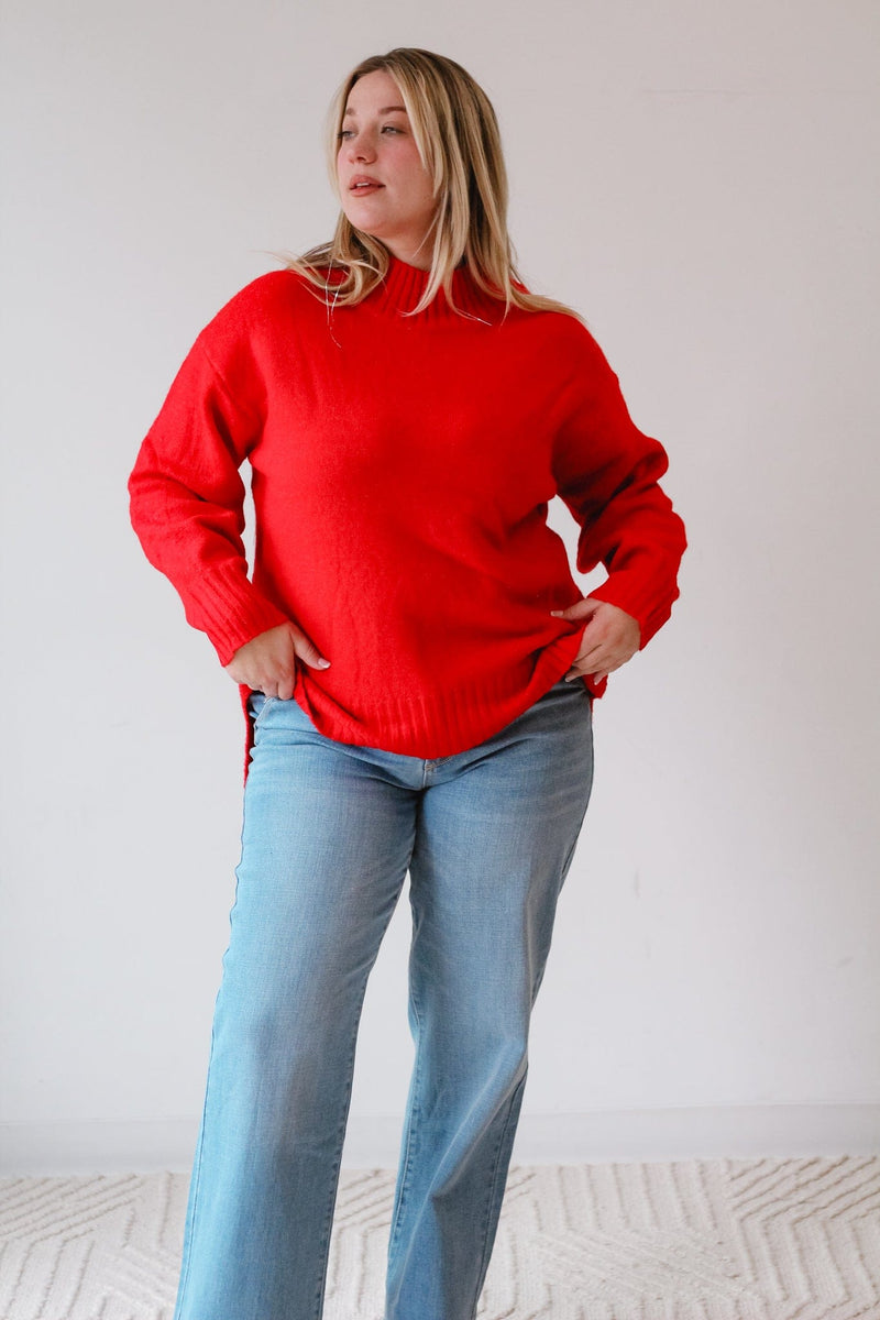 Mock Me Slouchy Sweater- 3 Colors!