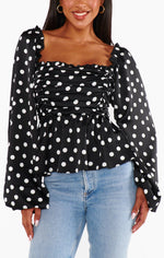 Show Me Your MuMu Atiana Top- Polka Dot Luxe