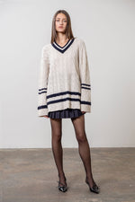 Preppy Cable Knit Sweater