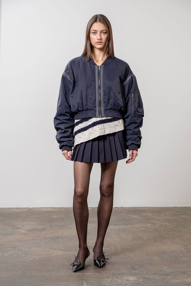 City Girl Navy Bomber Jacket