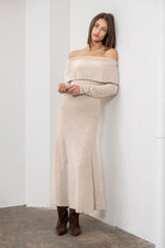 Marmalade Off-Shoulder Sweater Midi Dress