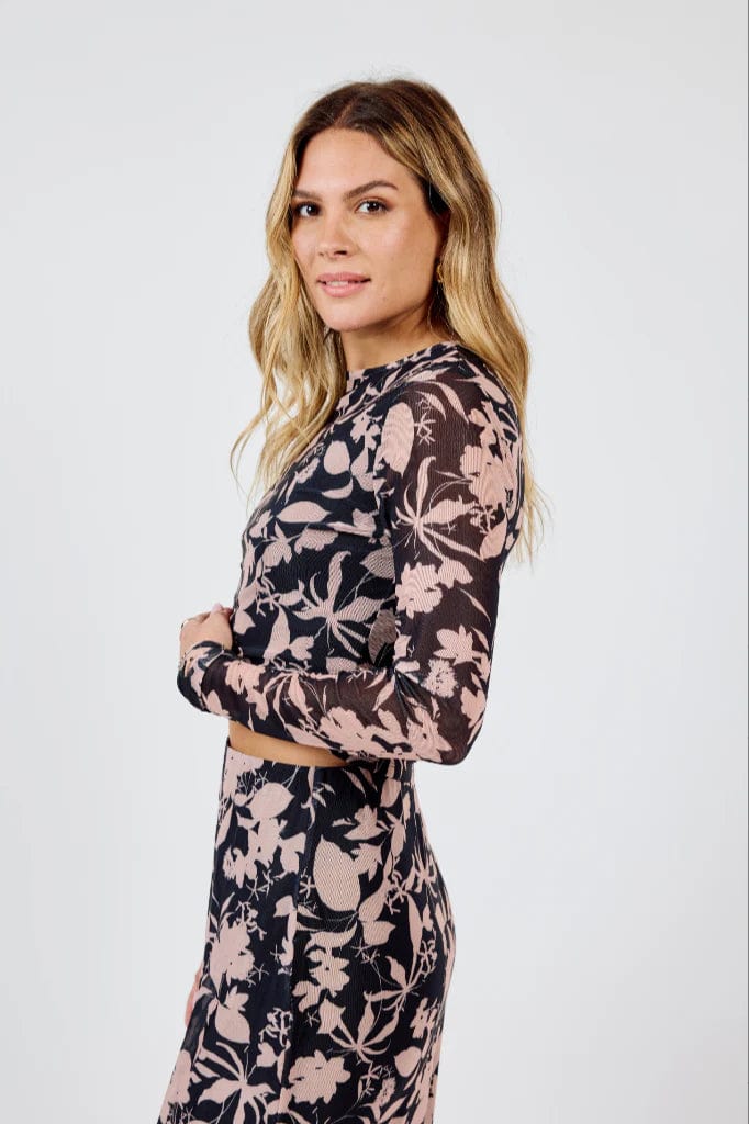 Rejuvenate Floral Mesh Long Sleeve