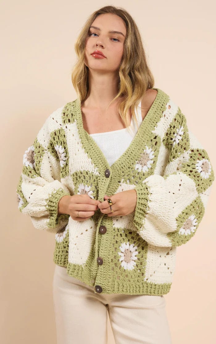 Myriam Daisy Crochet Cardigan