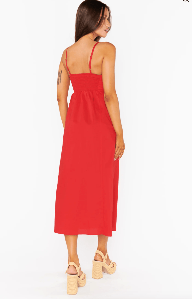 Show Me Your MuMu Cherry Allegra Midi Dress