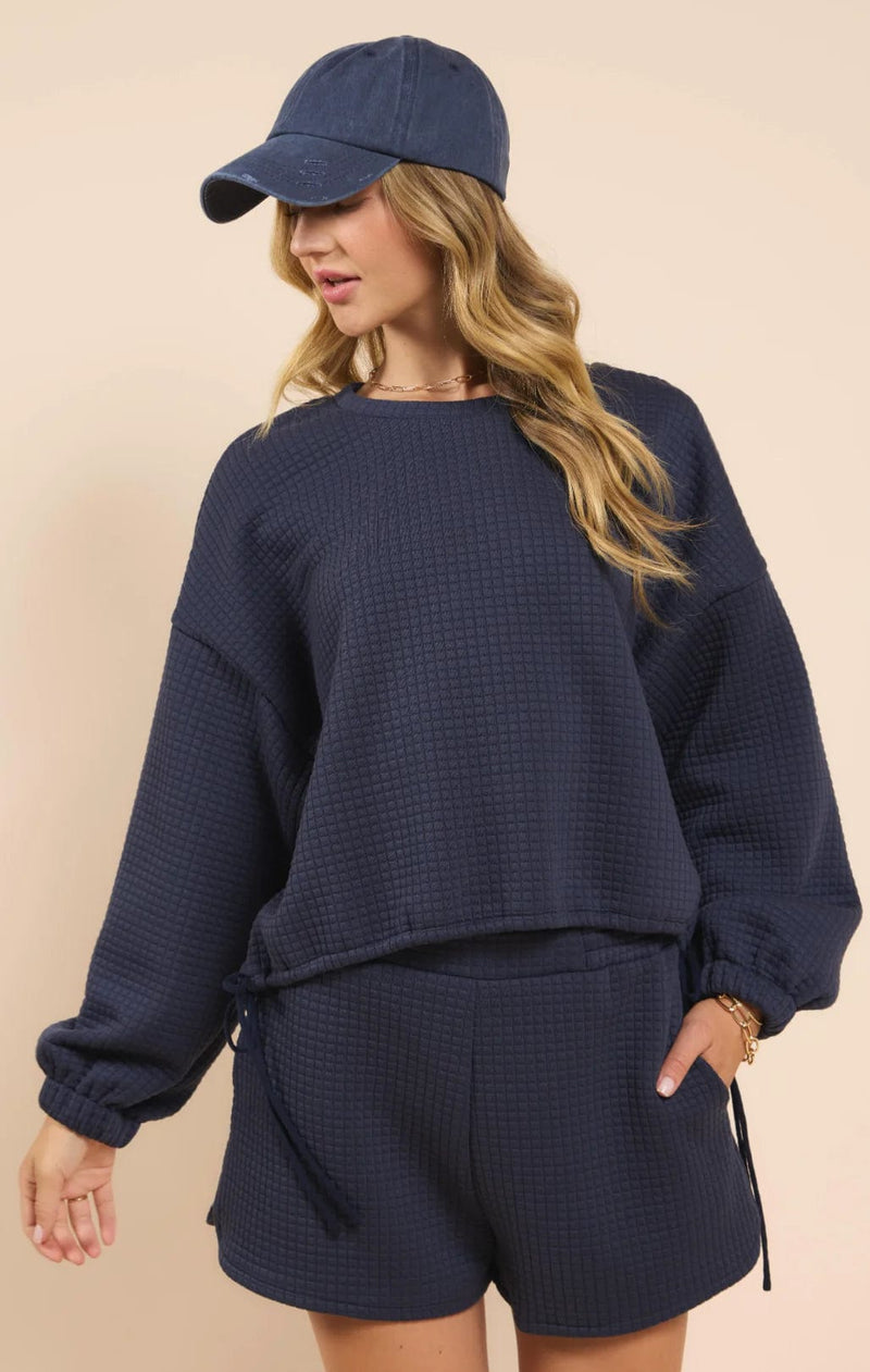 Pastime Textured Terry Pullover