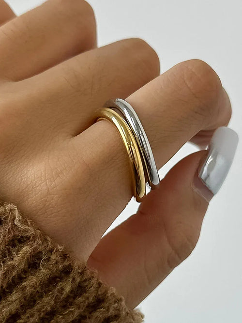 Andree 18K Gold Two Tone Ring