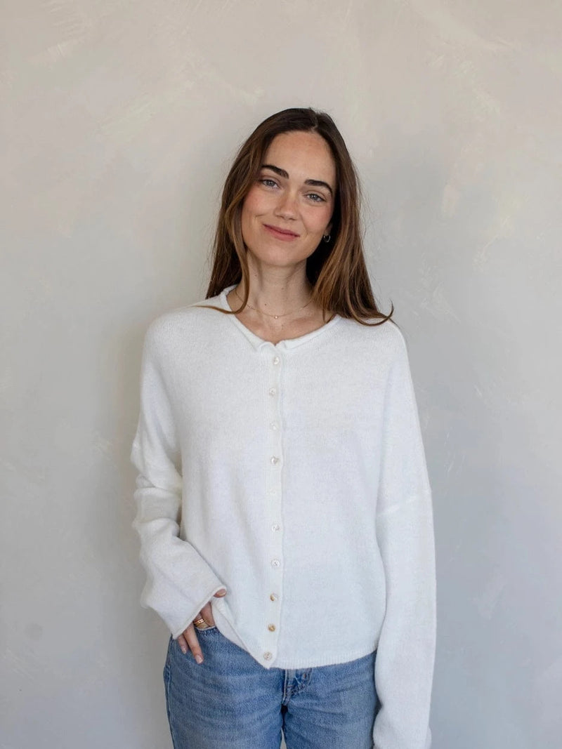 Piper Cardigan- White