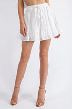 Taylor White Eyelet Skirt