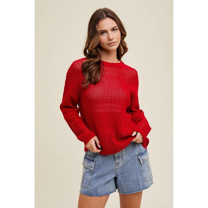 Rolly Open Knit Sweater - 2 Colors