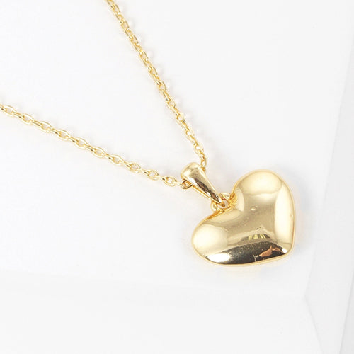 Gold Dipped Heart Charm Necklace